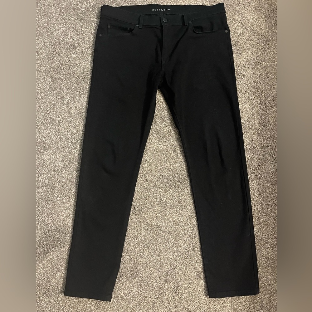 Mott & Bow Skinny Jay Black Denim Jeans Men’s 36x32